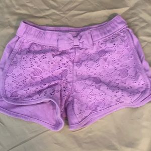 Girls lace detail shorts